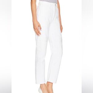agolde cooper cargo jeans in white
